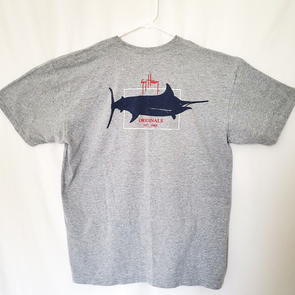 Guy Harvey Men’s Classic Fit tee XL Heather Gray